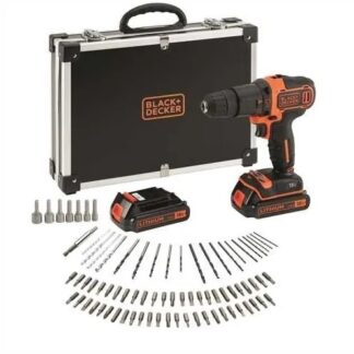 Black+Decker slagboremaskine med 2 gear i kuffert med tilbehør